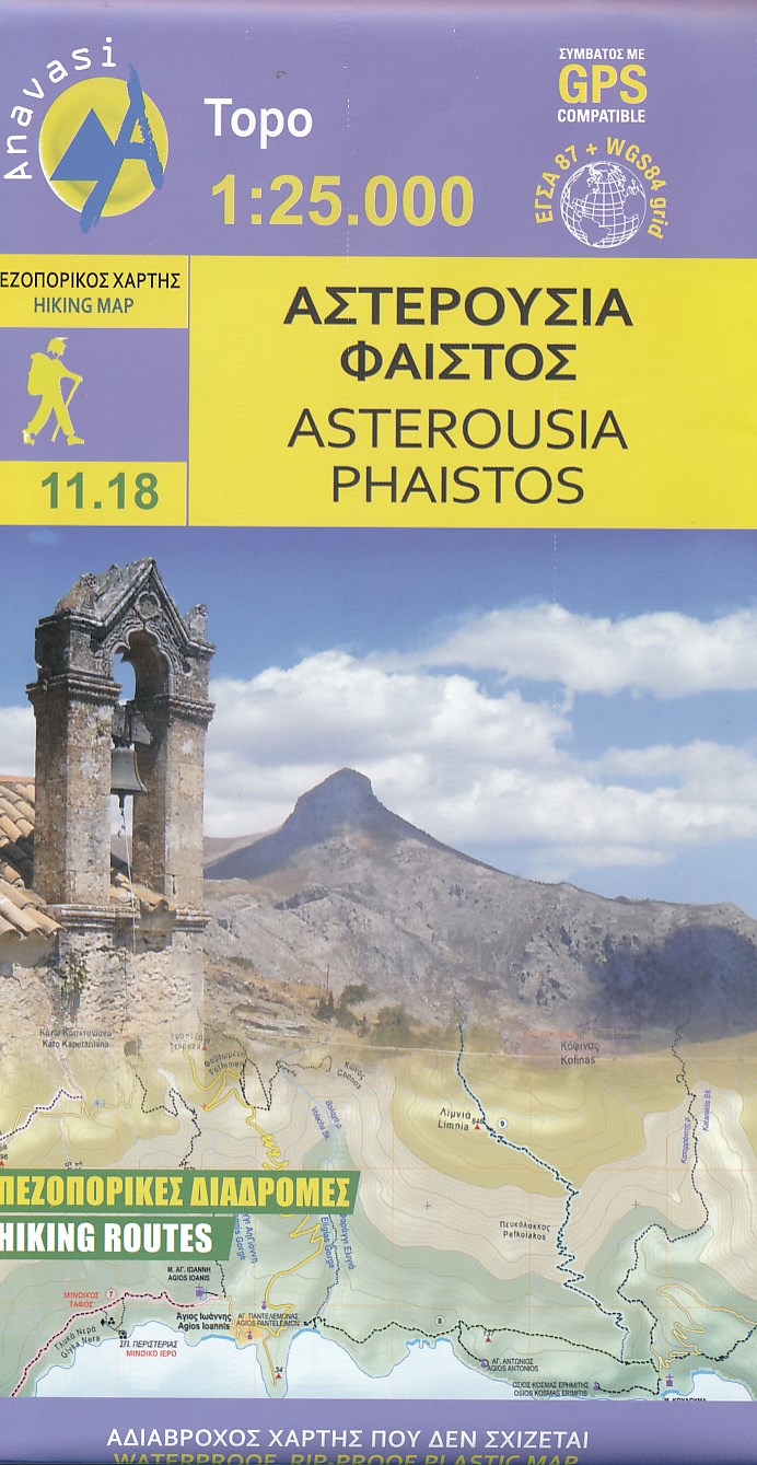 Online bestellen: Wandelkaart 11.18 Asterousia - Phaistos, zuidkust Kreta | Anavasi