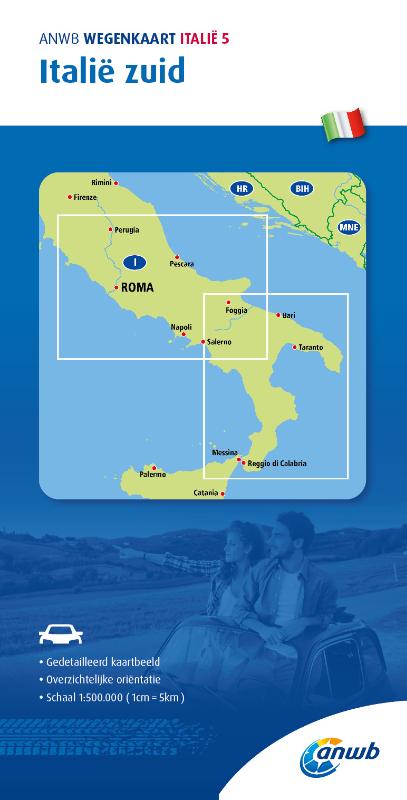 Online bestellen: Wegenkaart - landkaart 5 Italië zuid | ANWB Media