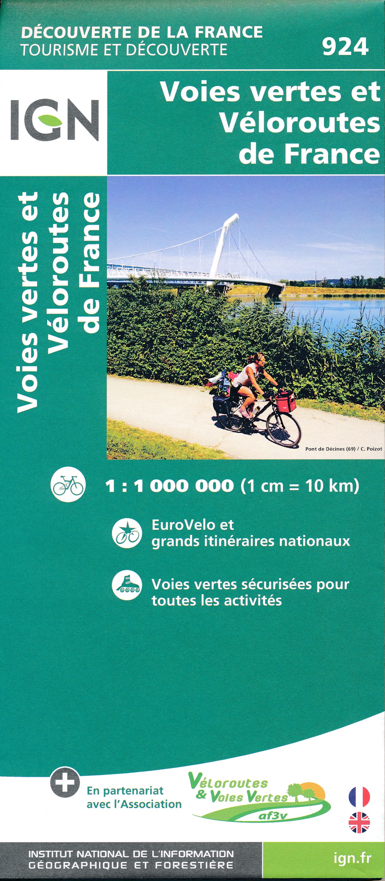 Online bestellen: Fietskaart 924 Frankrijk - Voies Vertes & véloroutes | IGN - Institut Géographique National