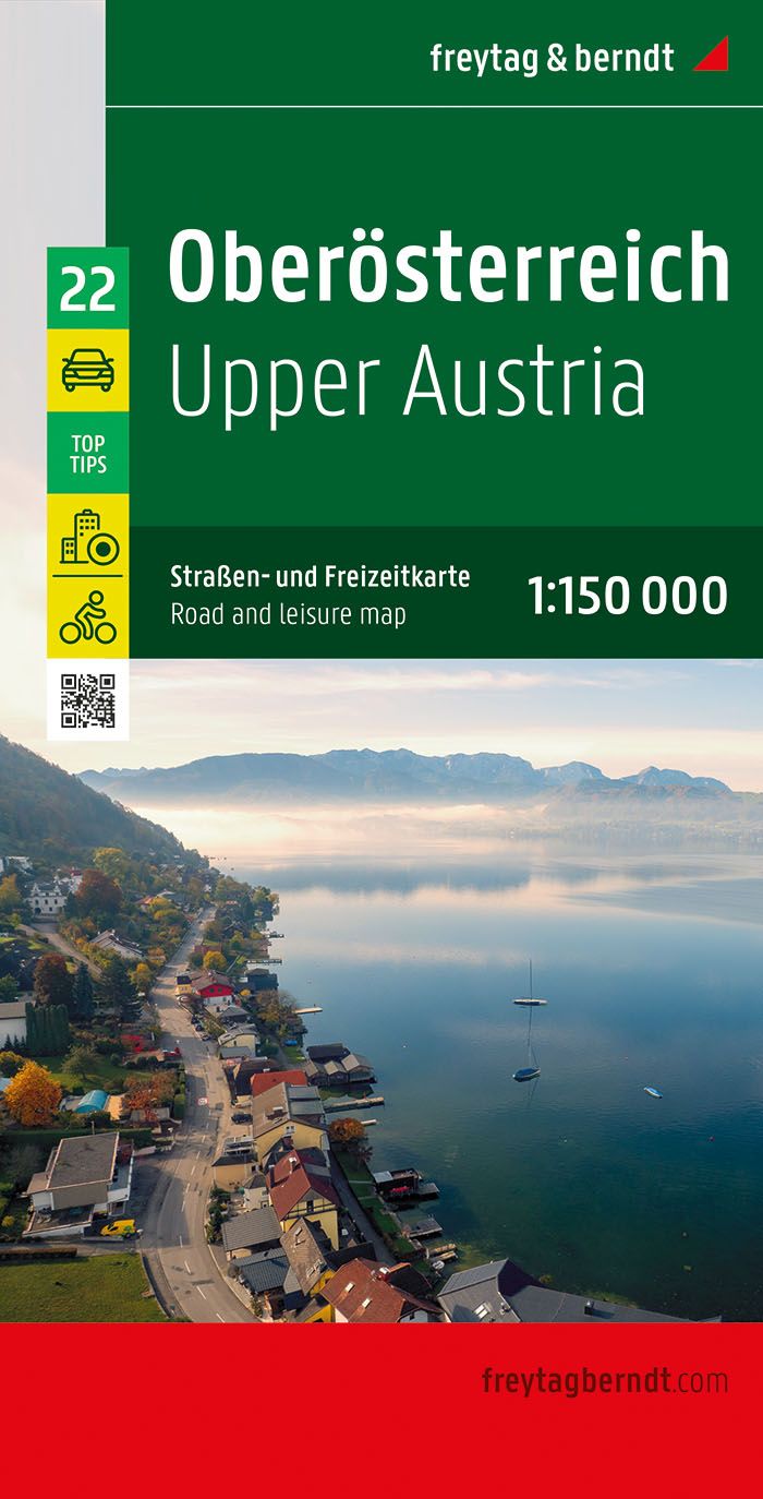 Wegenkaart – landkaart 22 Oberösterreich – Noord Oostenrijk | Freytag & Berndt