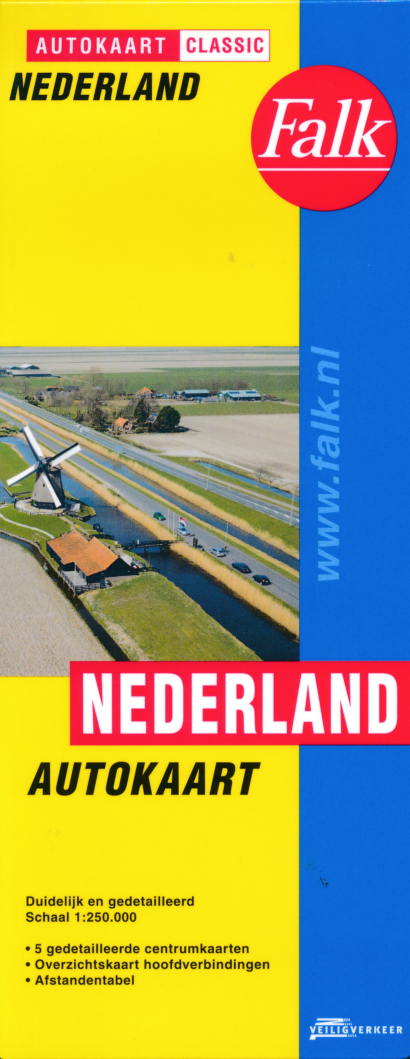 Online bestellen: Wegenkaart - landkaart Autokaart Classic Nederland | Falk