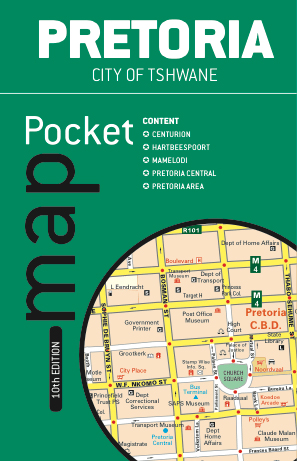 Online bestellen: Stadsplattegrond Pocket map Pretoria | MapStudio