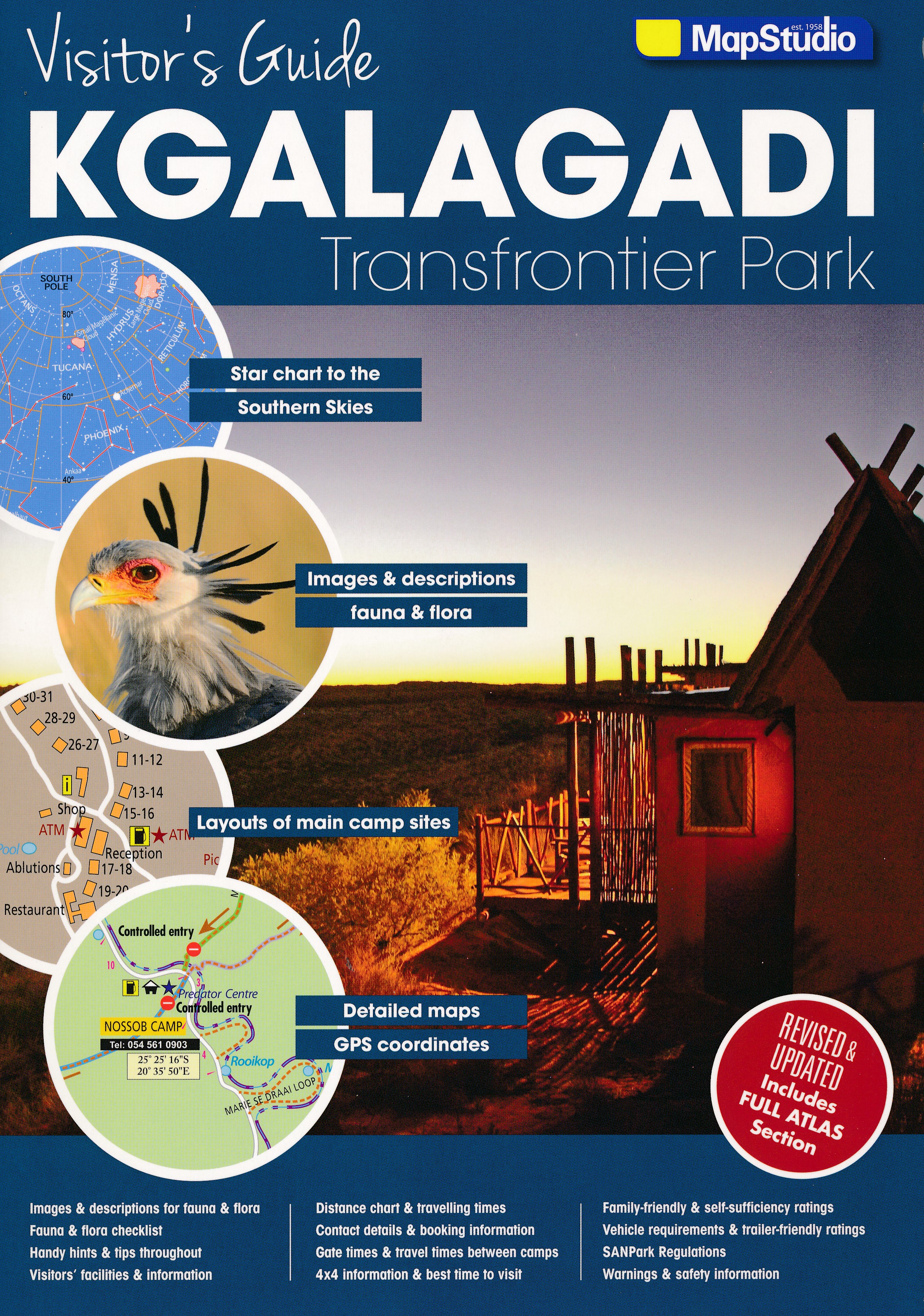 Online bestellen: Wegenatlas - Reisgids Visitor's Guide to Kgalagadi Transfrontier Park | MapStudio