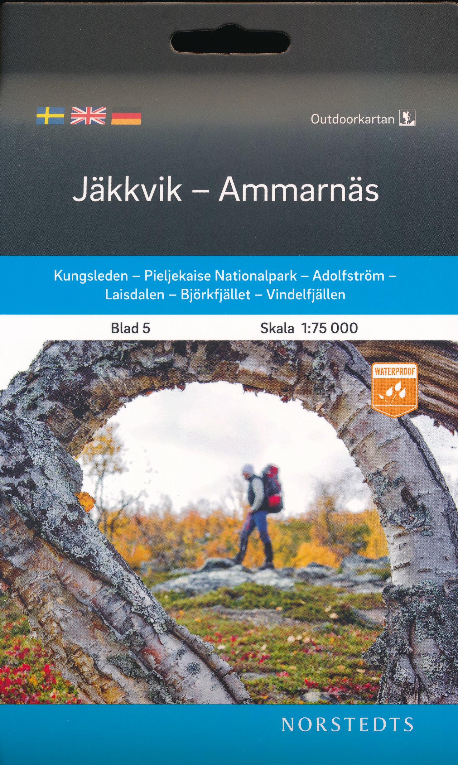 Online bestellen: Wandelkaart 5 Outdoorkartan Jäkkvik - Ammarnäs | Norstedts
