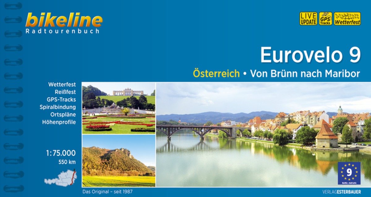 Online bestellen: Fietsgids Bikeline Eurovelo 9 - Von Brünn nach Maribor | Esterbauer