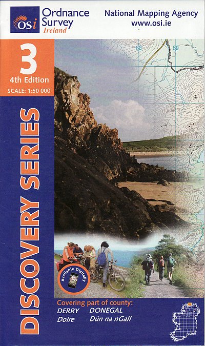 Online bestellen: Topografische kaart - Wandelkaart 03 Discovery Donegal (NE), Derry | Ordnance Survey Ireland