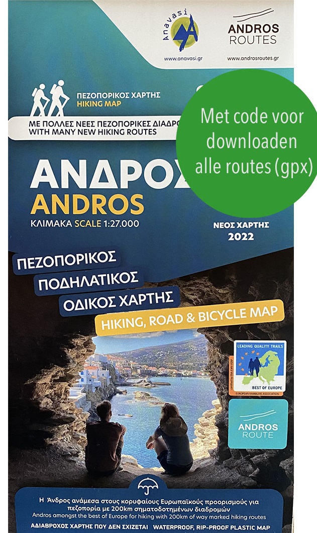 Online bestellen: Wandelkaart - Fietskaart Andros | Andros Routes