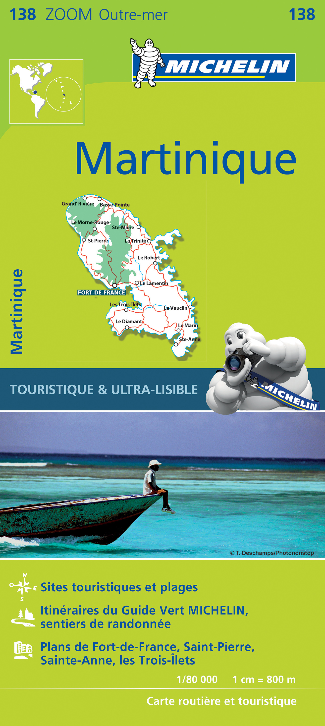 Online bestellen: Wegenkaart - landkaart 138 Martinique | Michelin