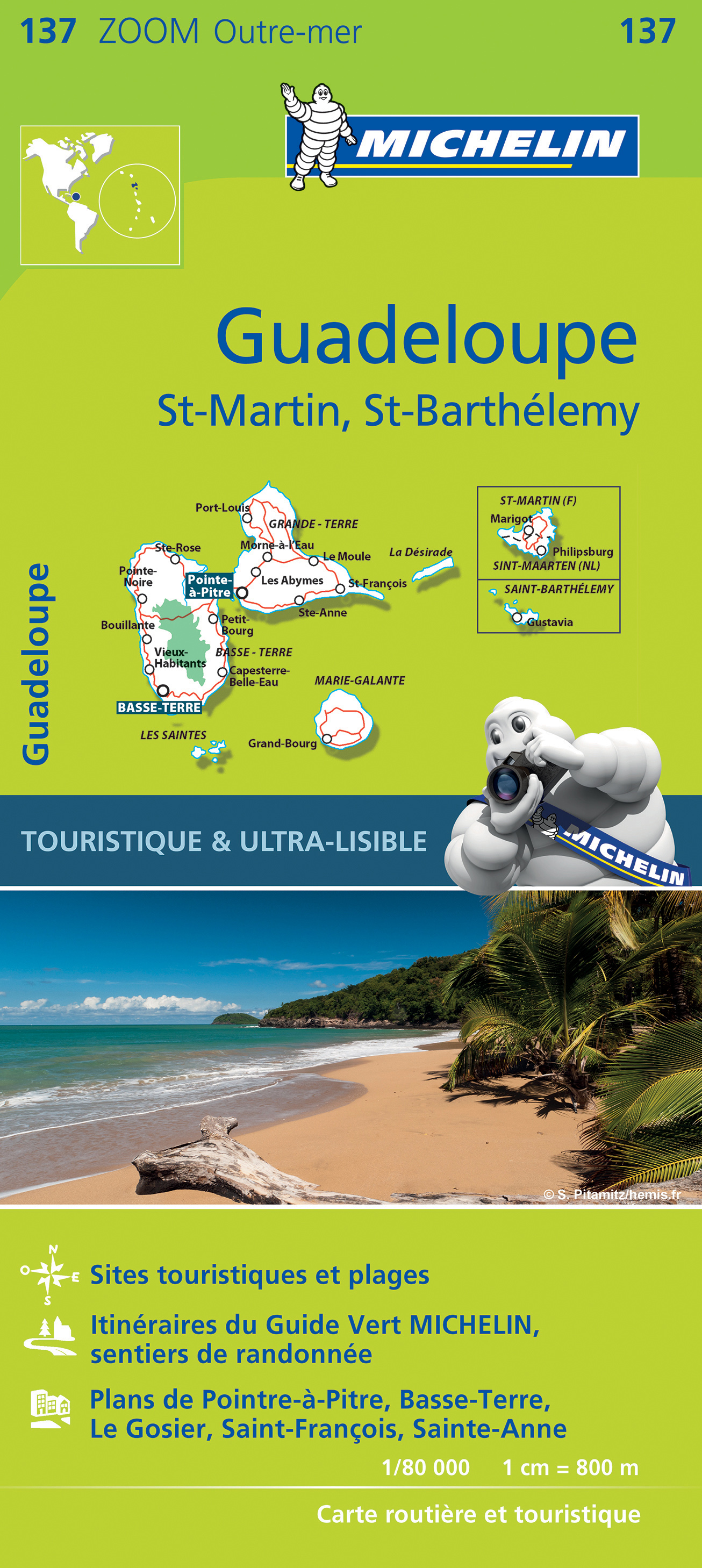 Online bestellen: Wegenkaart - landkaart 137 Guadeloupe | Michelin