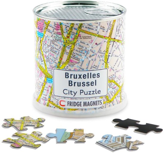 Online bestellen: Magnetische puzzel City Puzzle Magnets Brussel | Extragoods