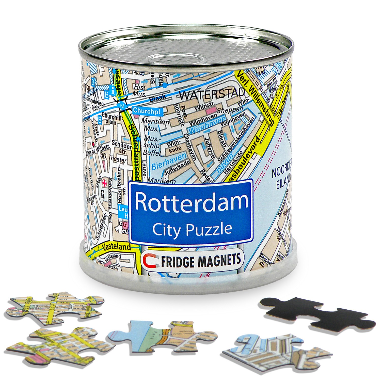 Online bestellen: Magnetische puzzel City Puzzle Magnets Rotterdam | Extragoods