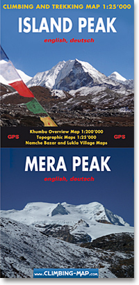 Online bestellen: Wandelkaart trekkingmap Island Peak - Mera Peak | Climbing-map