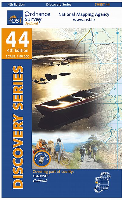 Online bestellen: Topografische kaart - Wandelkaart 44 Discovery Galway | Ordnance Survey Ireland