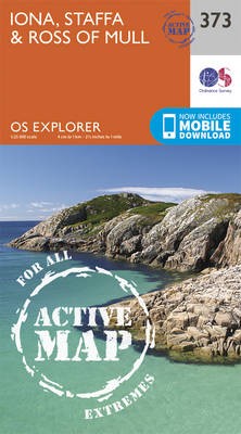 Online bestellen: Wandelkaart - Topografische kaart 373 OS Explorer Map | Active Iona, Staffa, Ross of Mull | Ordnance Survey