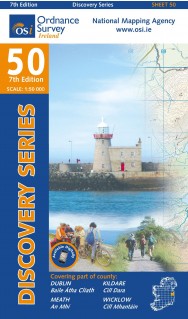 Online bestellen: Topografische kaart - Wandelkaart 50 Discovery Dublin, Kildare, Meath, Wicklow | Ordnance Survey Ireland