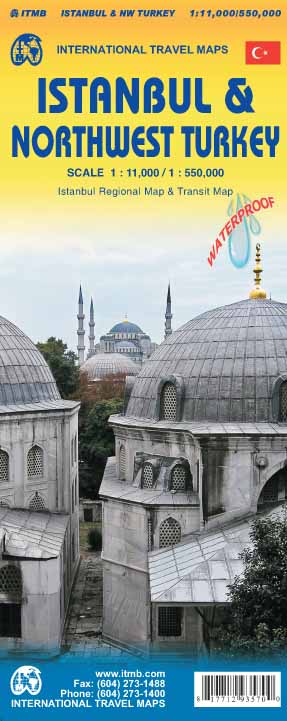 Online bestellen: Wegenkaart - landkaart - Stadsplattegrond Istanbul & Northwest Turkey | ITMB
