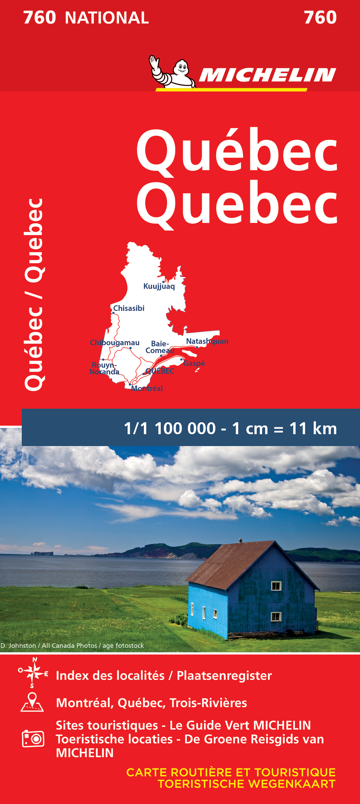 Online bestellen: Wegenkaart - landkaart 760 Quebec | Michelin
