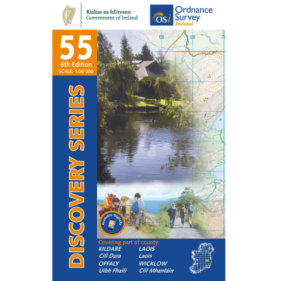 Topografische kaart - Wandelkaart 55 Discovery Kildare, Laois, Offaly,