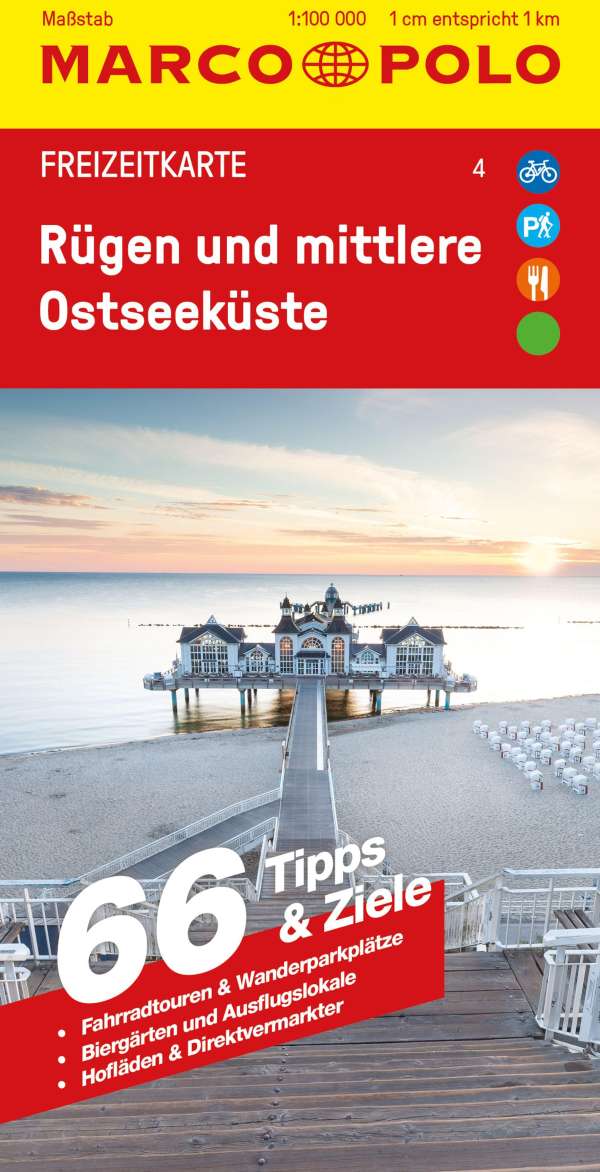 Online bestellen: Wegenkaart - landkaart 04 Marco Polo Freizeitkarte Rügen und mittlere Ostseeküste | MairDumont