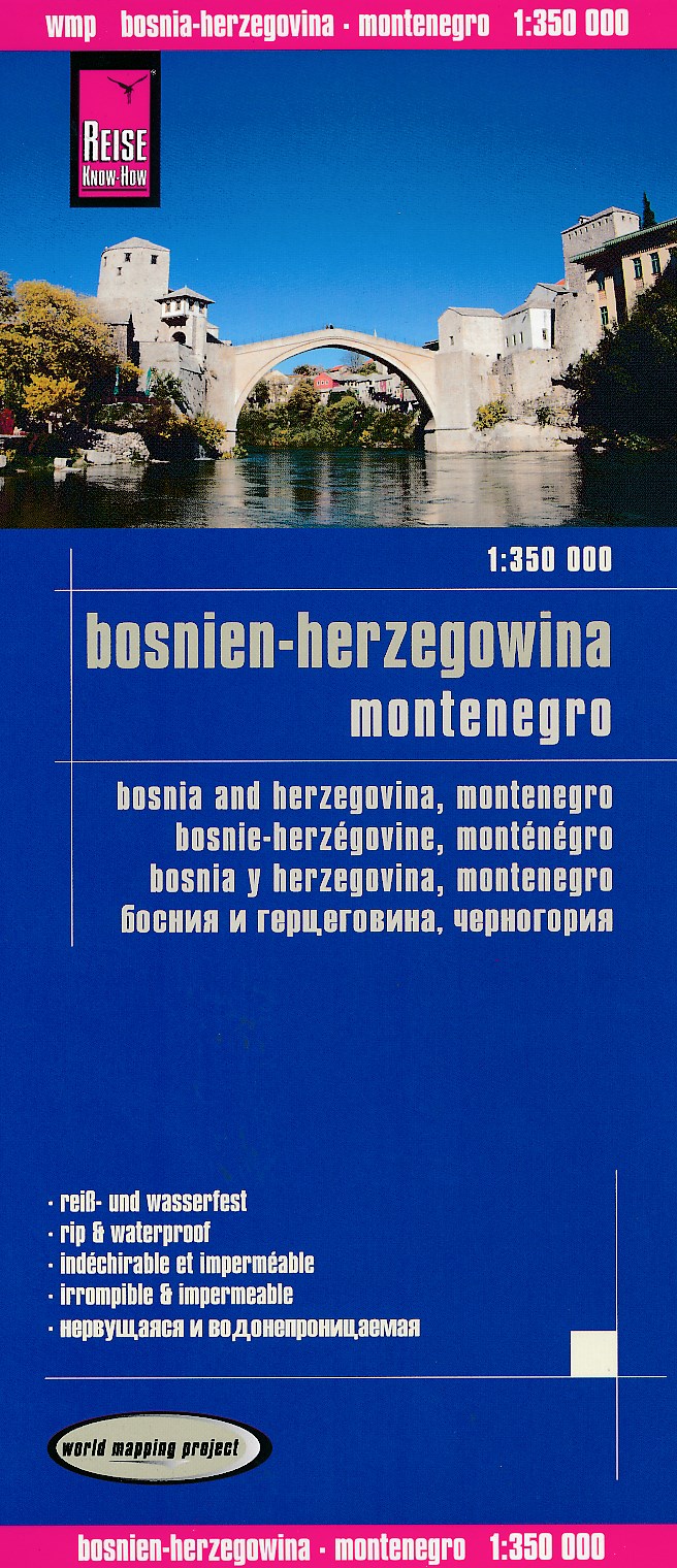 Online bestellen: Wegenkaart - landkaart Bosnien-Herzegowina, Montenegro - Bosnië-Herzegovina | Reise Know-How Verlag