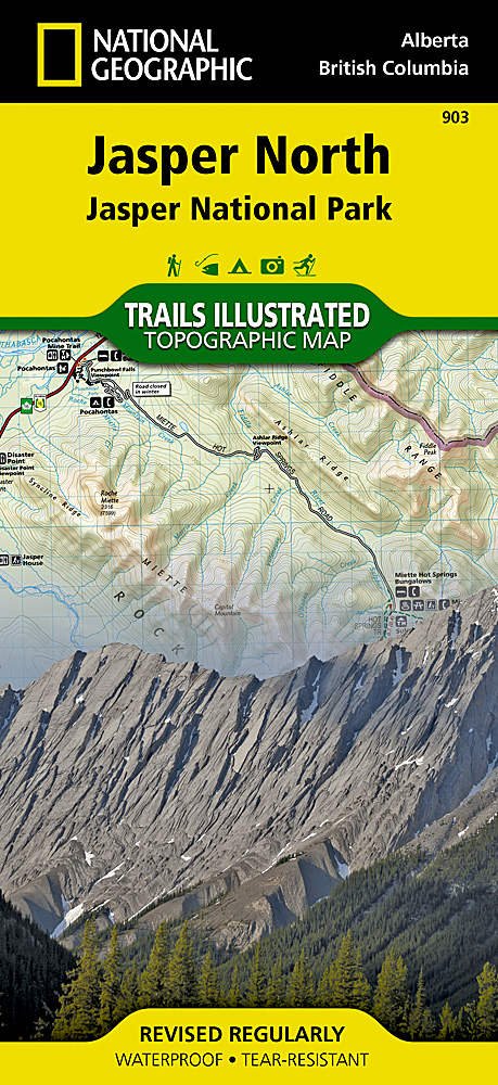 Online bestellen: Wandelkaart - Wegenkaart - landkaart 903 Jasper North National Park | National Geographic
