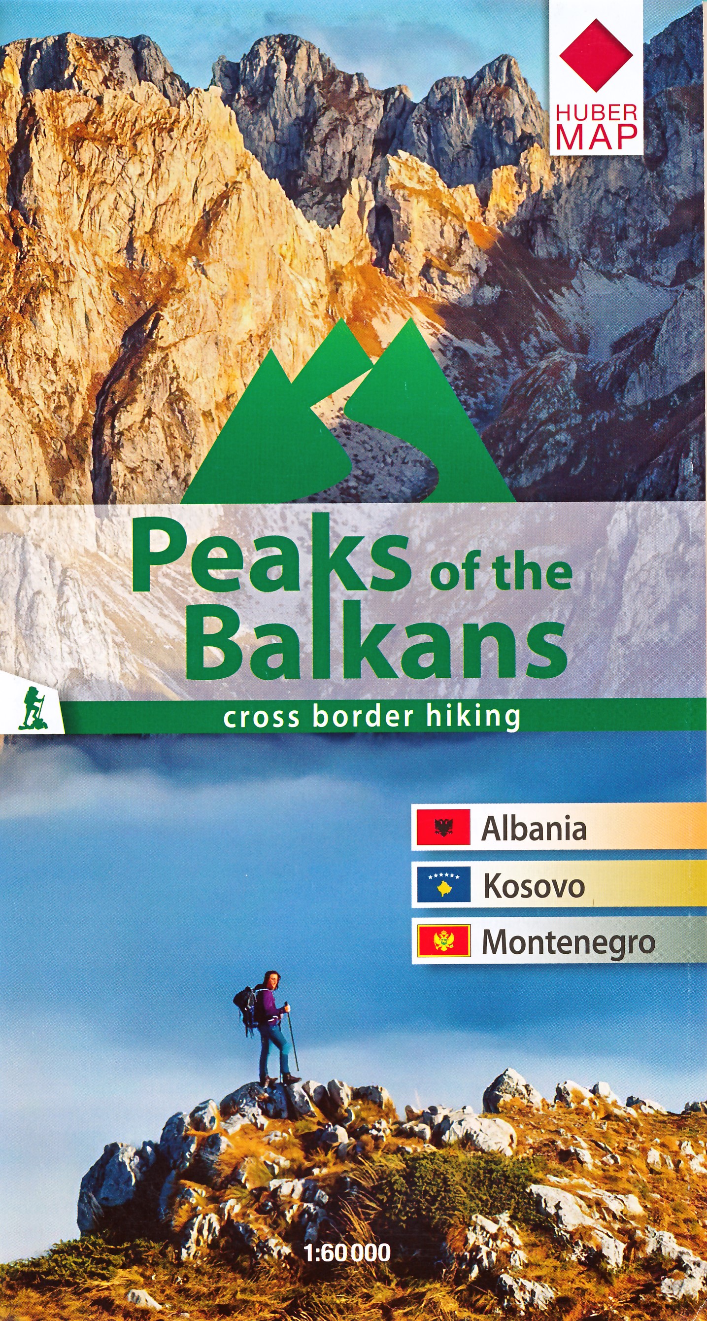 Online bestellen: Wandelkaart Peaks of the Balkans | Huber Verlag