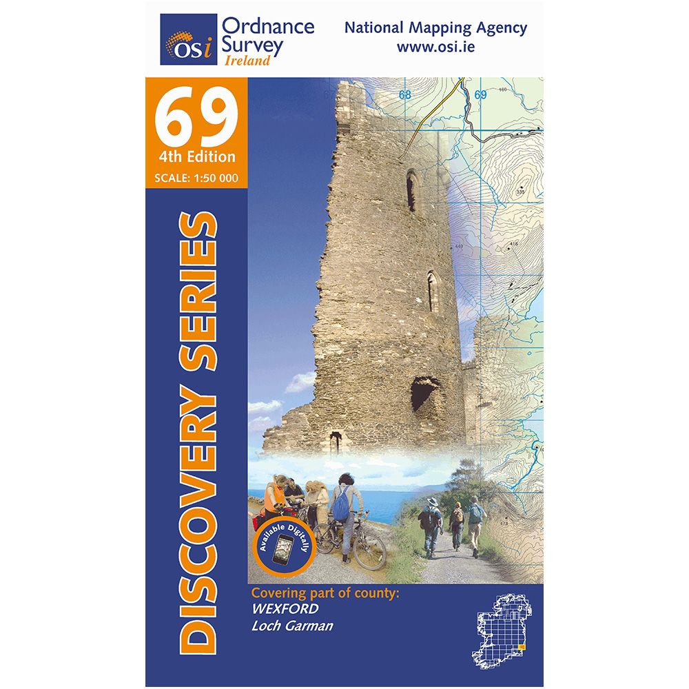 Topografische kaart – Wandelkaart 69 Discovery Wexford | Ordnance Survey Ireland