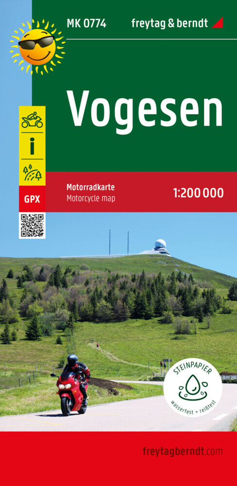 Online bestellen: Wegenkaart - landkaart MK0774 Motorkarte Vogesen | Freytag & Berndt