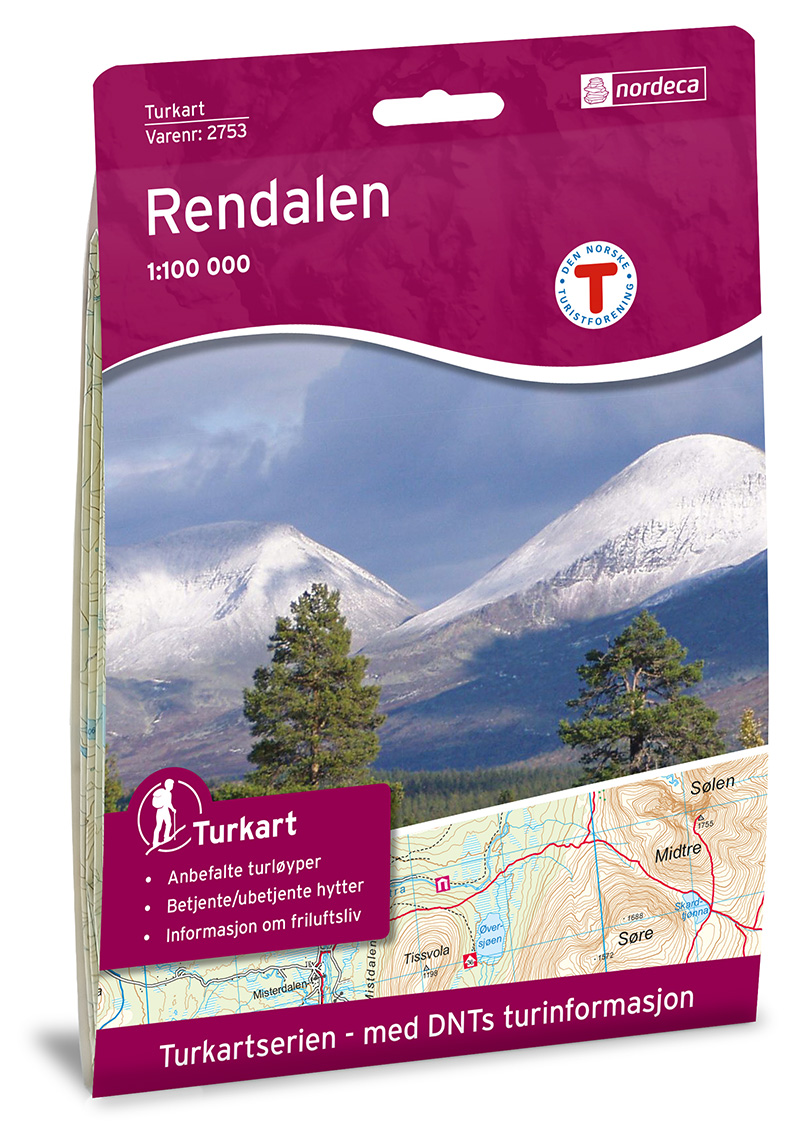 Online bestellen: Wandelkaart 2753 Turkart Rendalen | Nordeca