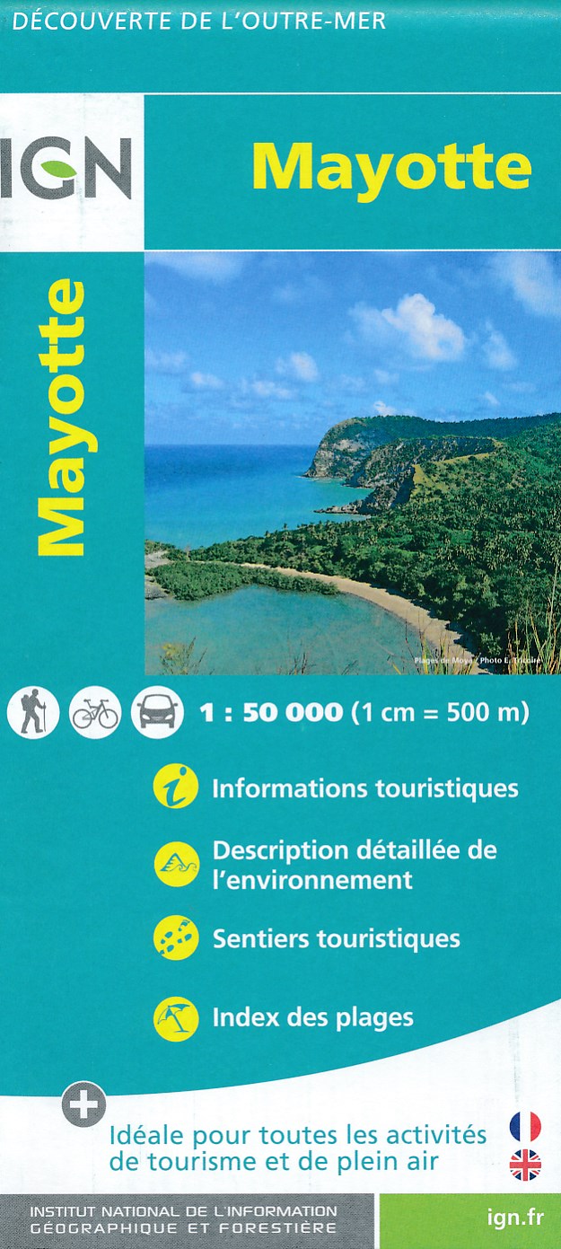 Online bestellen: Fietskaart - Wandelkaart Mayotte | IGN - Institut Géographique National