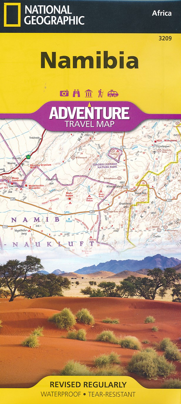 Online bestellen: Wegenkaart - landkaart 3209 Adventure Map Namibia - Namibië | National Geographic