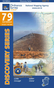 Online bestellen: Topografische kaart - Wandelkaart 79 Discovery Cork, Kerry | Ordnance Survey Ireland