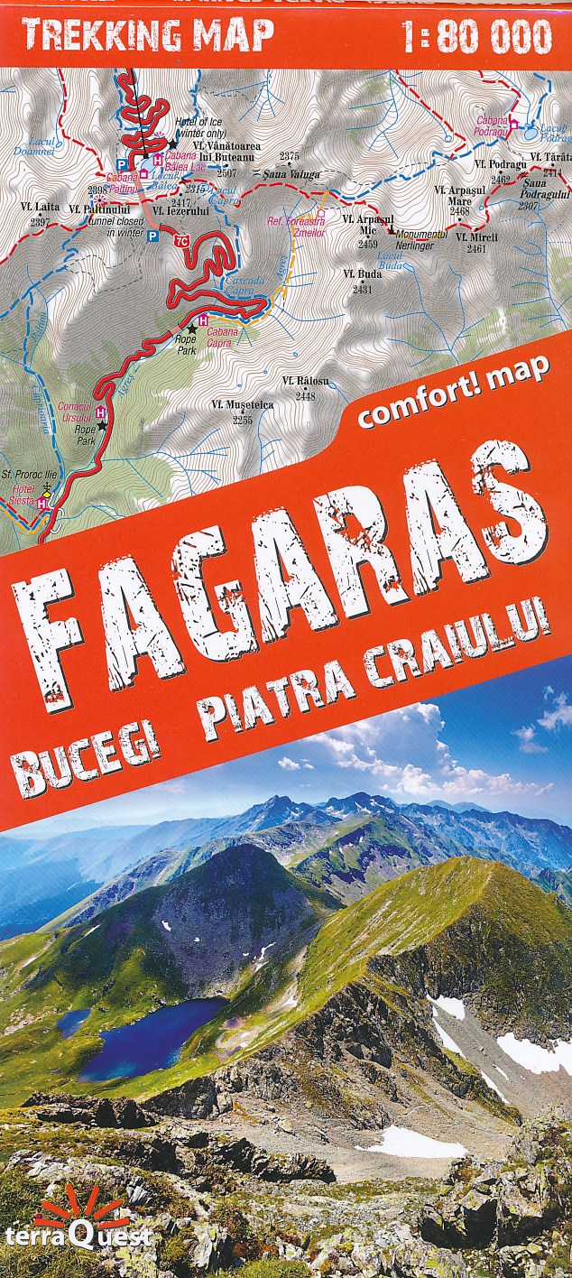 Online bestellen: Wandelkaart Fagaras | TerraQuest
