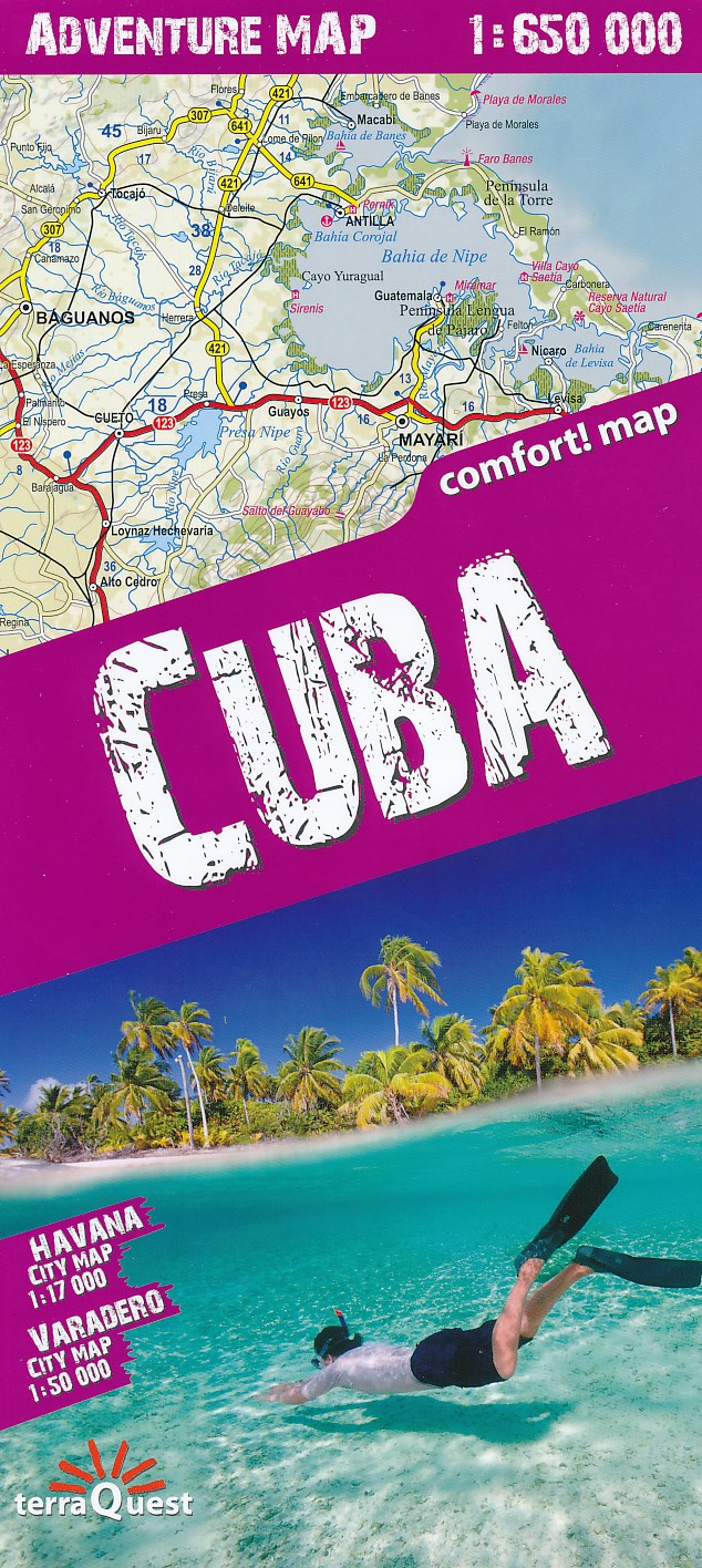 Online bestellen: Wegenkaart - landkaart Adventure map Cuba | TerraQuest