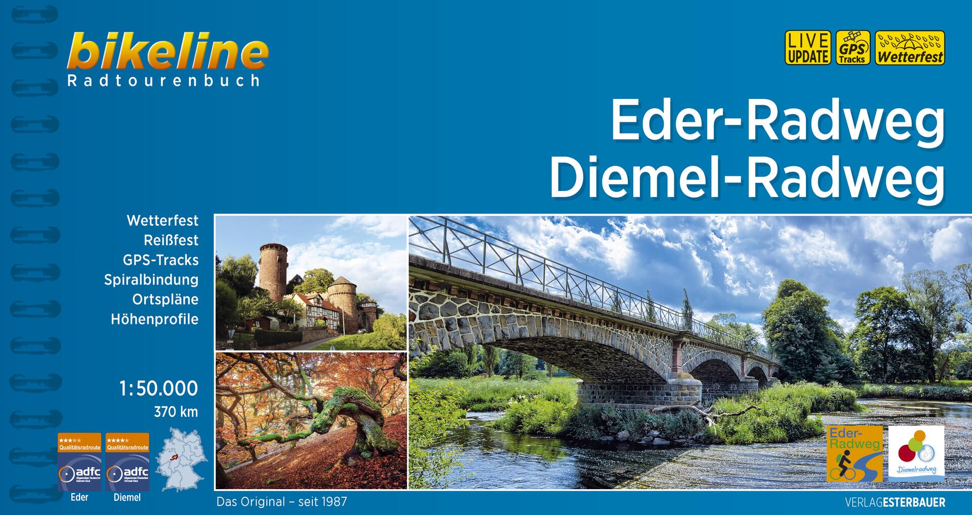 Online bestellen: Fietsgids Bikeline Eder-Radweg, Diemel-Radweg | Esterbauer