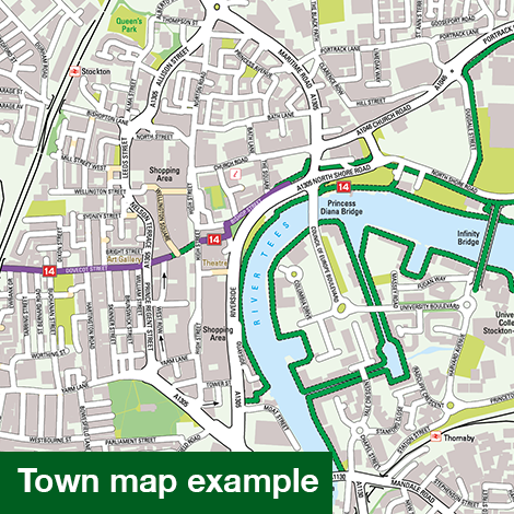 Fietskaart 32 Cycle Map County Durham North Yorkshire Sustrans