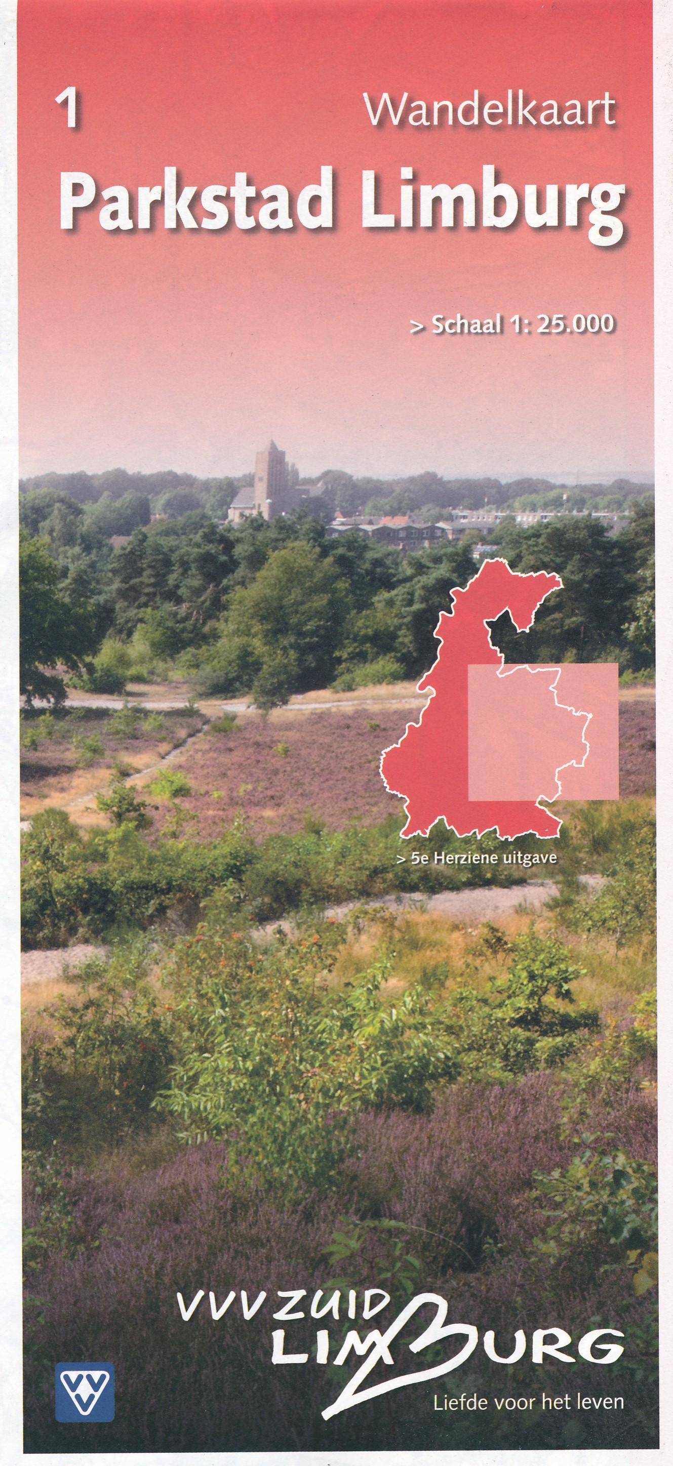 Online bestellen: Wandelkaart - Topografische kaart 1 Parkstad Limburg | VVV Zuid Limburg