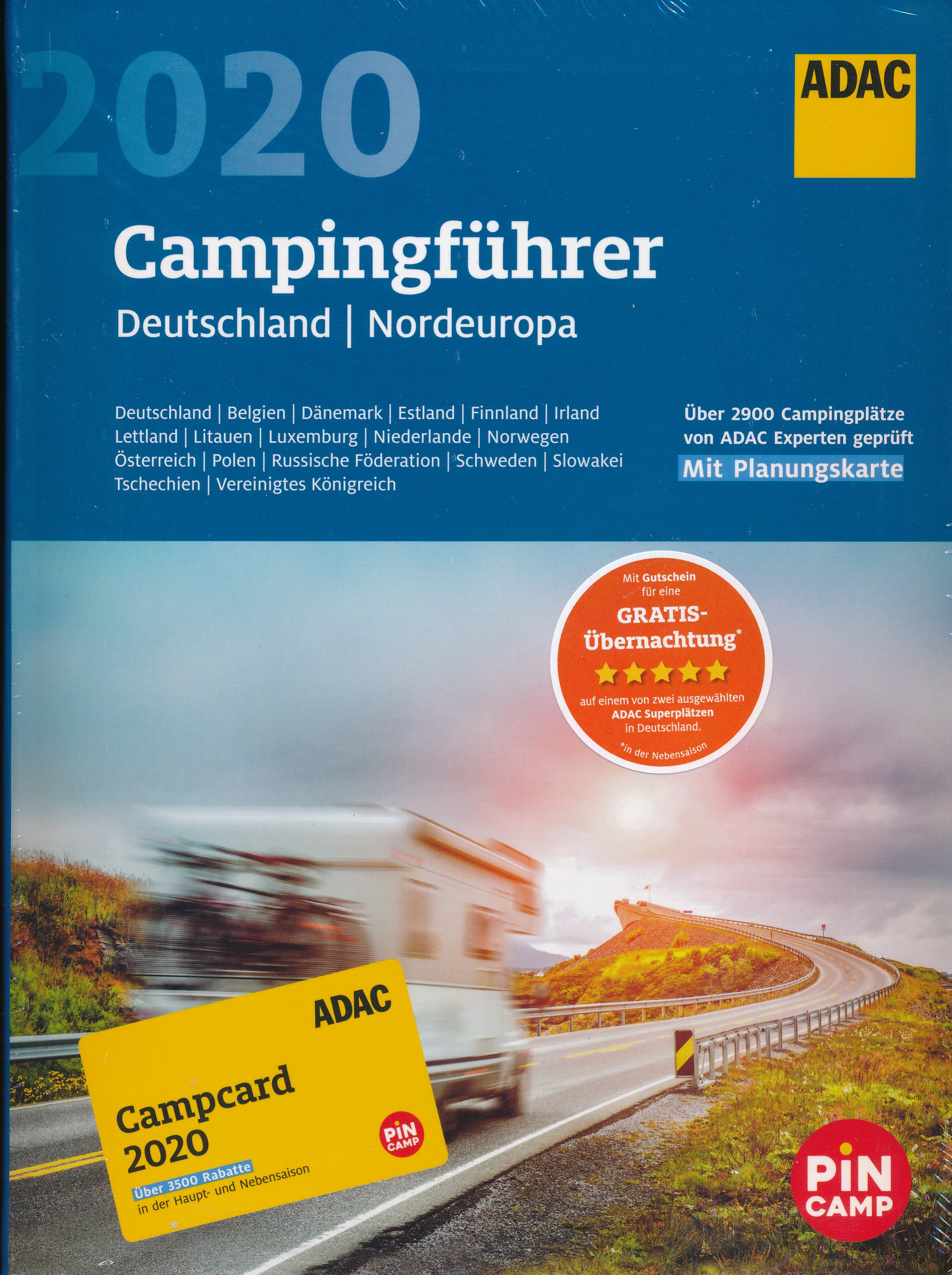 Campinggids Campingführer Deutschland & Nordeuropa - Duitsland & Noord Europa 2020 | ADAC de zwerver