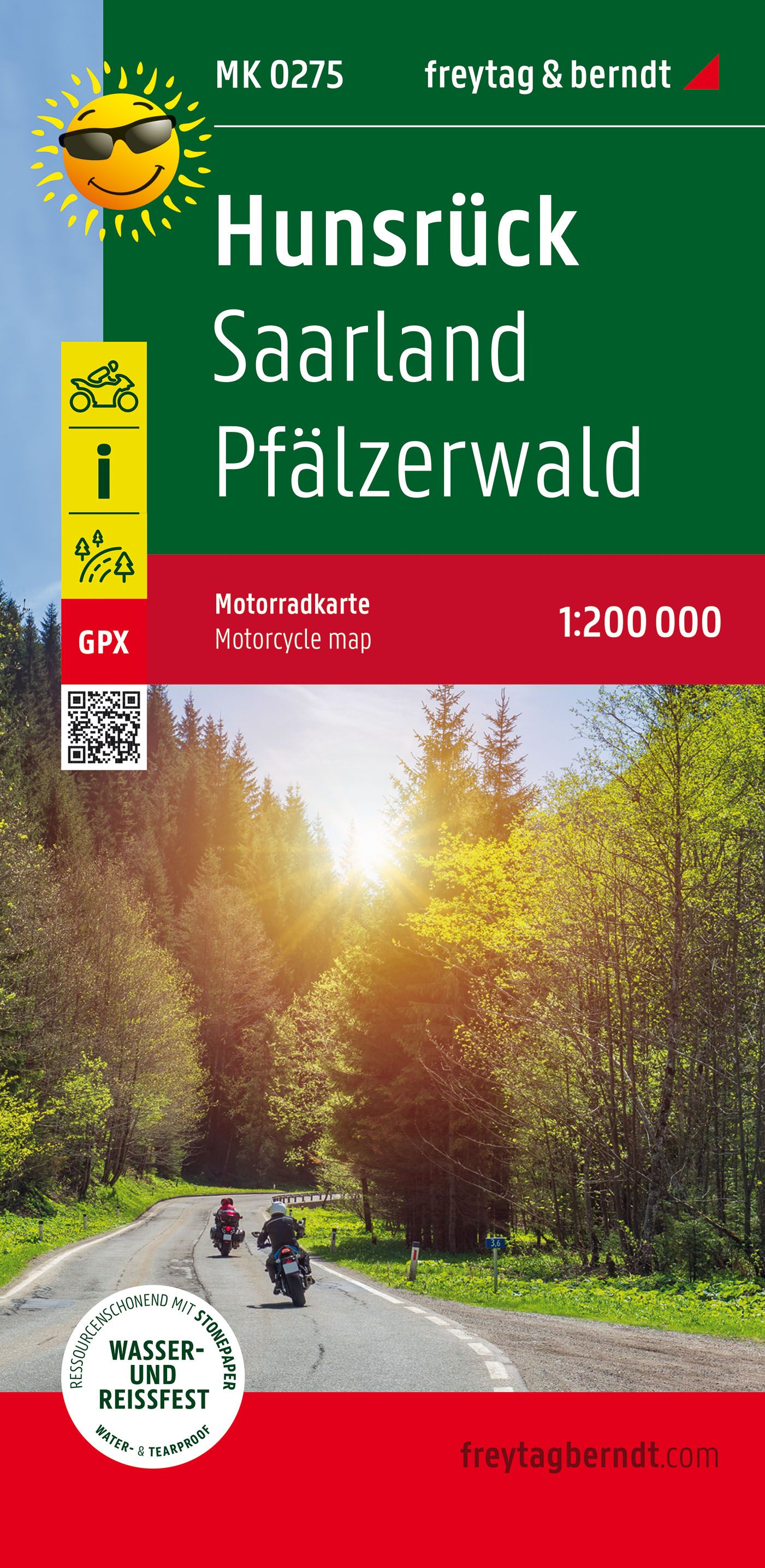 Online bestellen: Wegenkaart - landkaart MK0275 Motorkarte Hunsrück - Saarland - Pfälzerwald | Freytag & Berndt