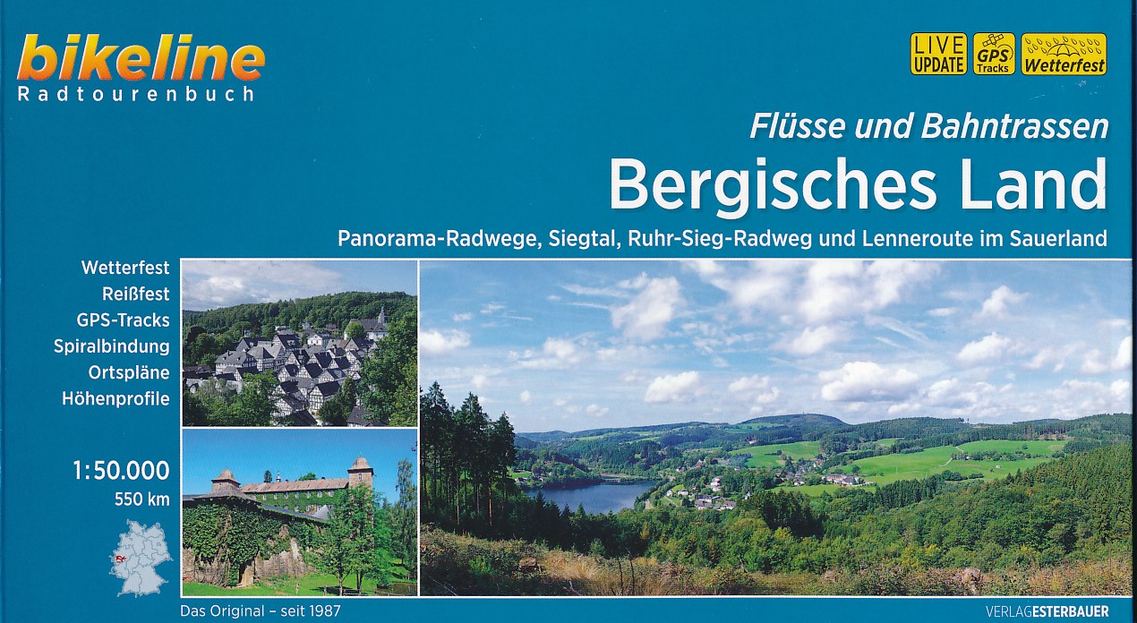 Online bestellen: Fietsgids Bikeline Fietgids Flüsse und Bahntrassen Bergisches Land | Esterbauer