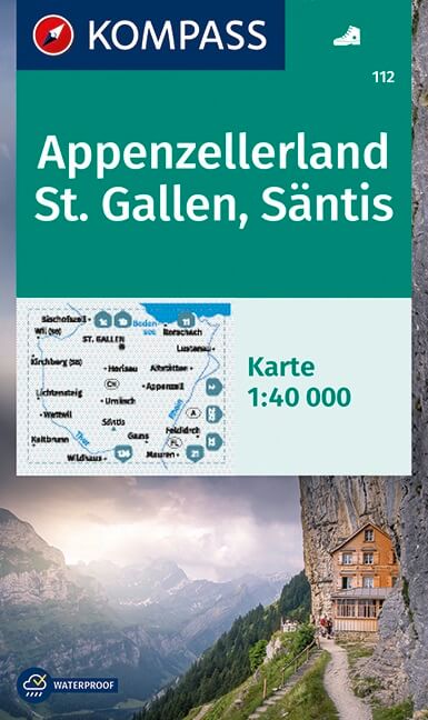Online bestellen: Wandelkaart 112 Appenzellerland - St.Gallen - Säntis | Kompass