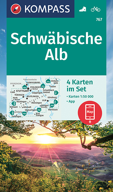 Online bestellen: Wandelkaart 767 Schwäbische Alb | Kompass