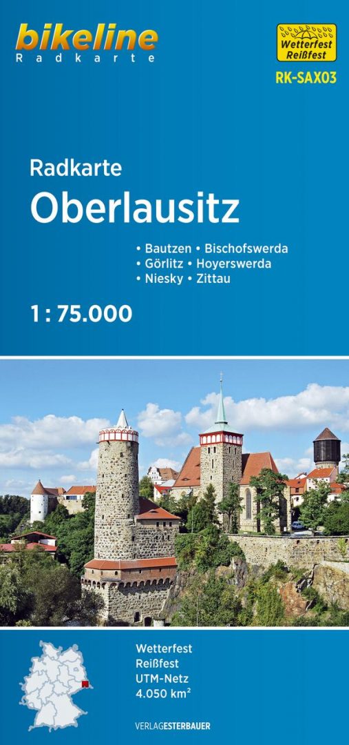 Online bestellen: Fietskaart SAX03 Bikeline Radkarte Oberlausitz | Esterbauer