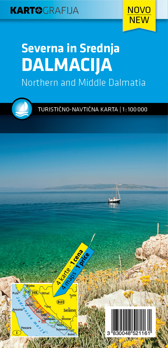 Online bestellen: Wegenkaart - landkaart - Fietskaart Dalmatië - Dalmacija kaartenset | Kartografija