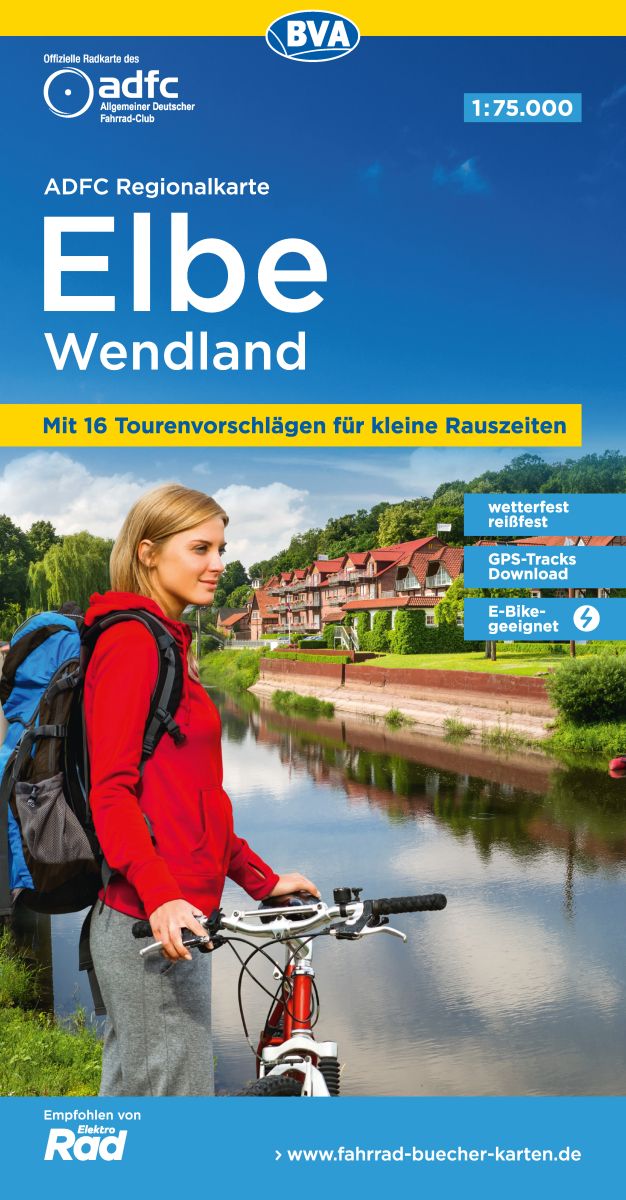 Fietskaart ADFC Regionalkarte Elbe – Wendland | BVA BikeMedia