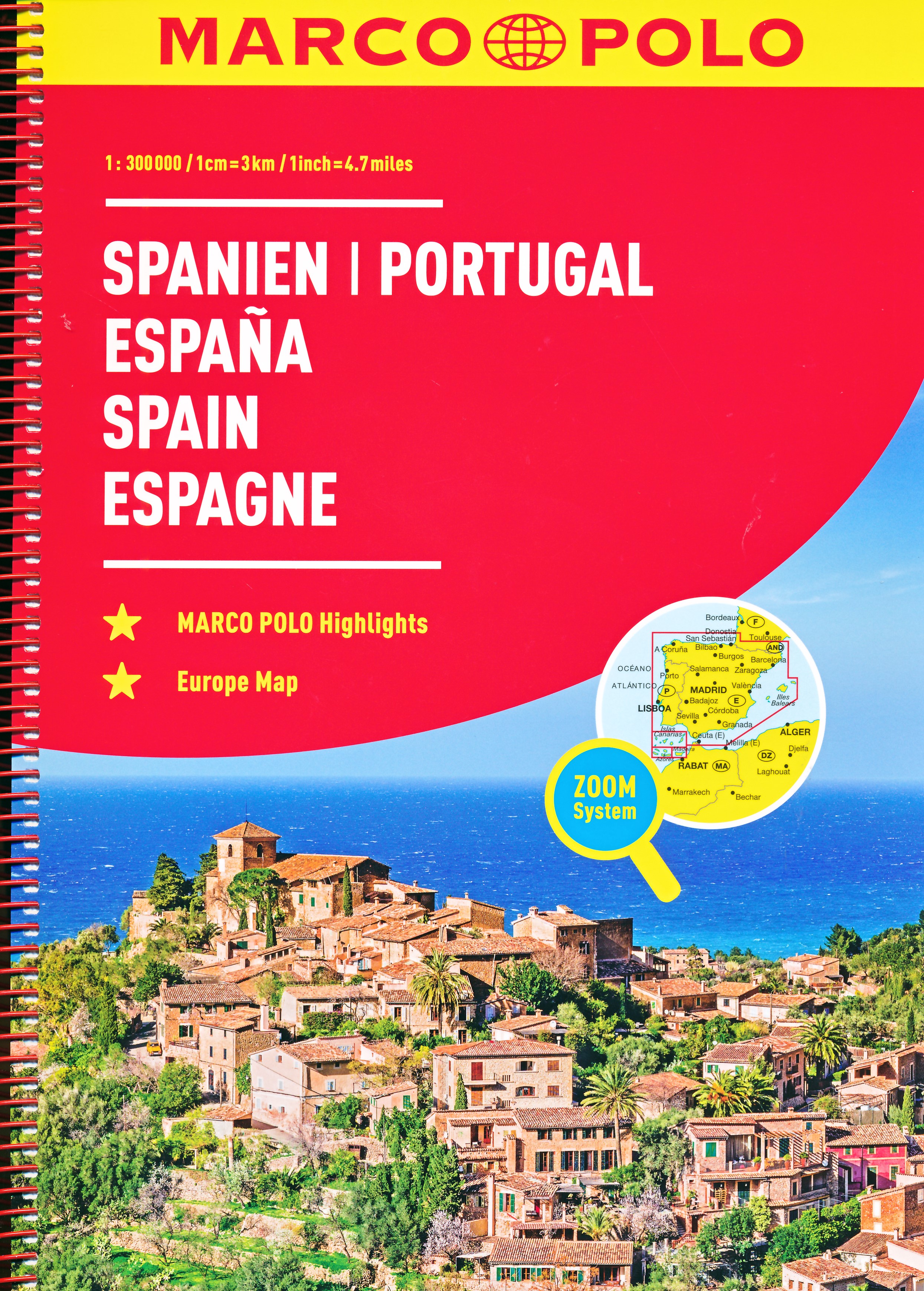 Online bestellen: Wegenatlas Spanje en Portugal | Marco Polo
