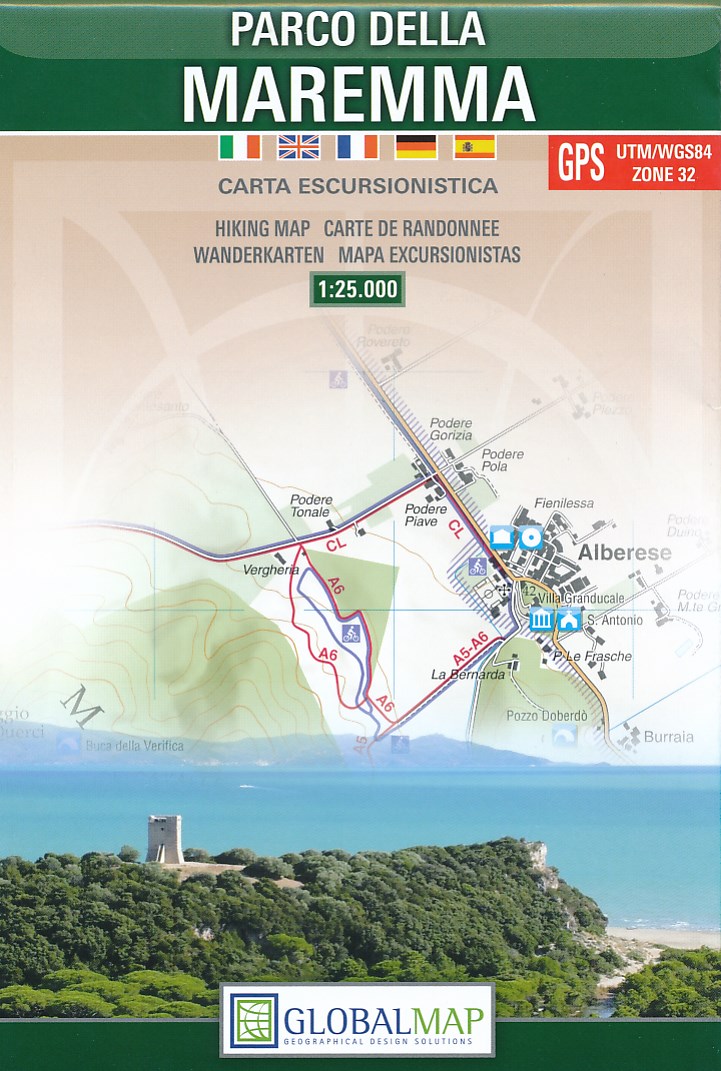 Online bestellen: Wandelkaart Parco della Maremma | Global Map