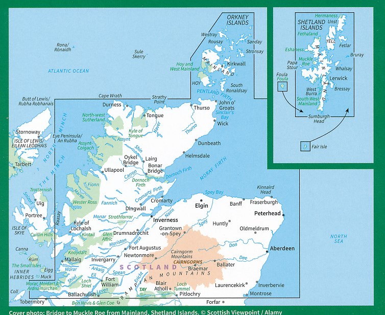 Wegenkaart - landkaart 1 OS Road Map Northern Scotland ...