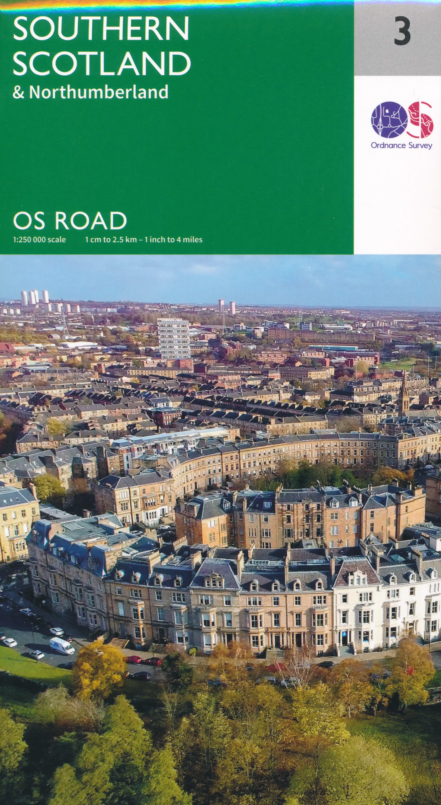 Online bestellen: Wegenkaart - landkaart 3 OS Road Map Southern Scotland & Northumberland | Ordnance Survey