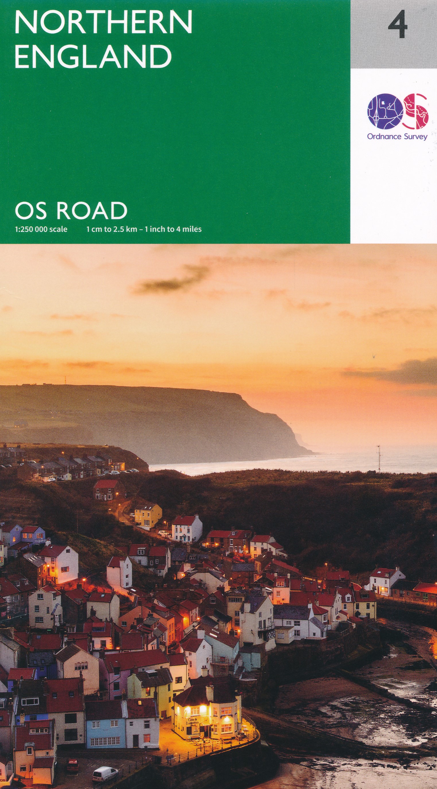 Online bestellen: Wegenkaart - landkaart 4 OS Road Map Northern Engeland | Ordnance Survey